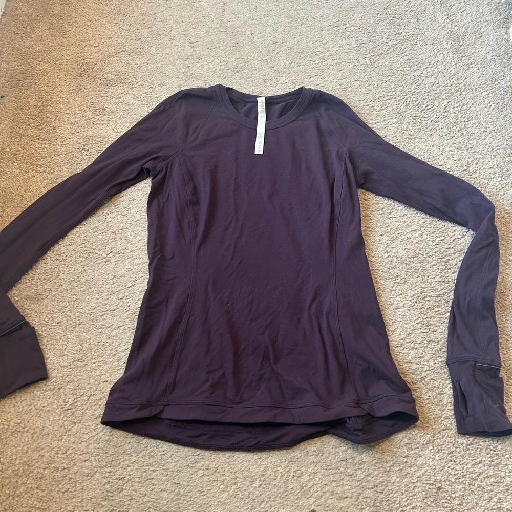 Lululemon Athletica Deep Purple Long Sleeve Tee